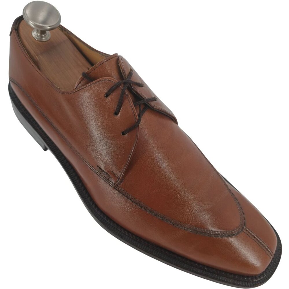 Mezlan Spain Mens 10M Brown Leather Dress Shoes Square-toe Oxfords Torello Derby